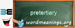 WordMeaning blackboard for pretertiary